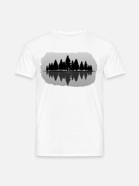 Forêt - Paysage forestier Nature Arbres - T-shirt homme - blanc