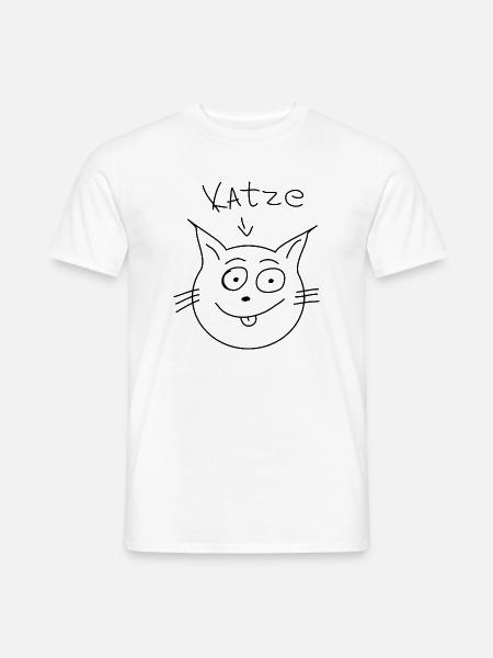 Katze - Männer T-Shirt - Weiß
