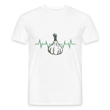 Knoblauch Pflanze - Männer T-Shirt - Weiß - Vorne - AI Model Male 178 dark (178cm)