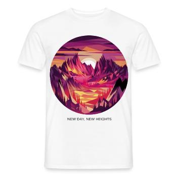 Neuer Tag, neue Höhen - Männer T-Shirt - Weiß - Vorne - AI Model Male 178 dark (178cm)
