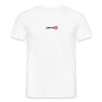 ERSTE HILFE - Männer T-Shirt - Weiß - Vorne - AI Model Male 178 dark (178cm)