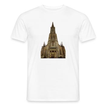 Ulmer Münster - Männer T-Shirt - Weiß - Vorne - AI Model Male 178 dark (178cm)