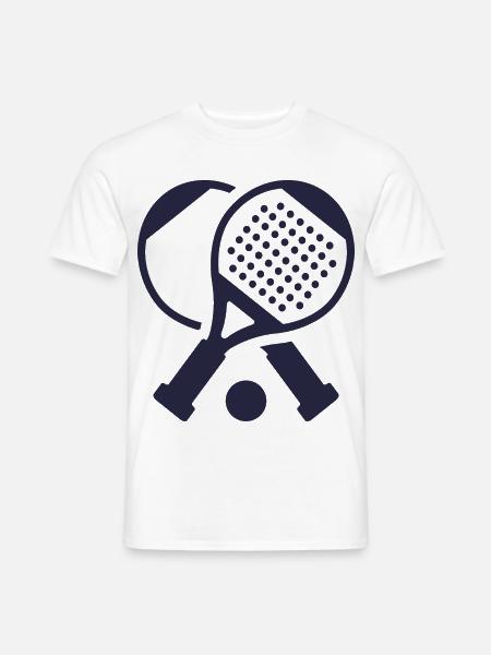 Padel Schläger Padelspieler Padel-Tennis - Männer T-Shirt - Weiß
