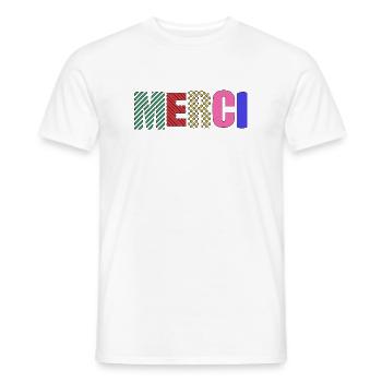Vielen Dank - Männer T-Shirt - Weiß - Vorne - AI Model Male 178 dark (178cm)