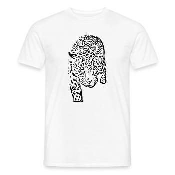 leopard schwarz schwarzer Leopard - Männer T-Shirt - Weiß - Vorne - AI Model Male 178 dark (178cm)