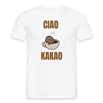 cacao ciao - T-shirt homme - blanc - Devant - AI Model Male 178 dark (178cm)
