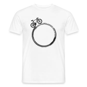 Cycling Bike Bicycle Sport Cycling Biker Cycling - Men's T-Shirt - white - Front - AI Model Male 178 dark (178cm)