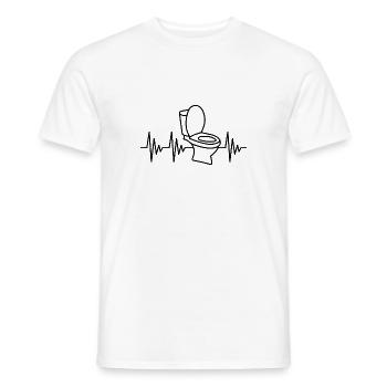 Klo Herzschlag WC Toilette - Männer T-Shirt - Weiß - Vorne - AI Model Male 178 dark (178cm)