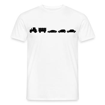 Semi-remorques Fermier Fermier - T-shirt homme - blanc - Devant - AI Model Male 178 dark (178cm)