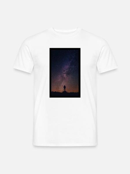 Black Sky Photo Science Fiction - Männer T-Shirt - Weiß