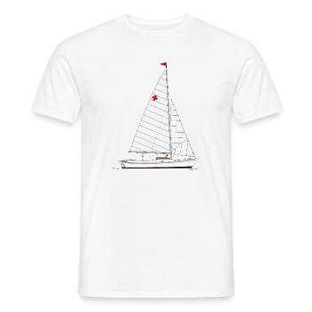 Hansa Jolle Riss - Männer T-Shirt - Weiß - Vorne - AI Model Male 178 dark (178cm)
