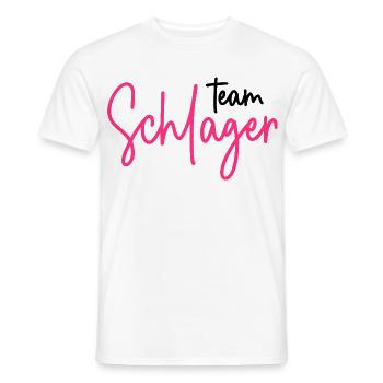 Team Schlager - Schlagerparty - Schlagermusik - Männer T-Shirt - Weiß - Vorne - AI Model Male 178 dark (178cm)