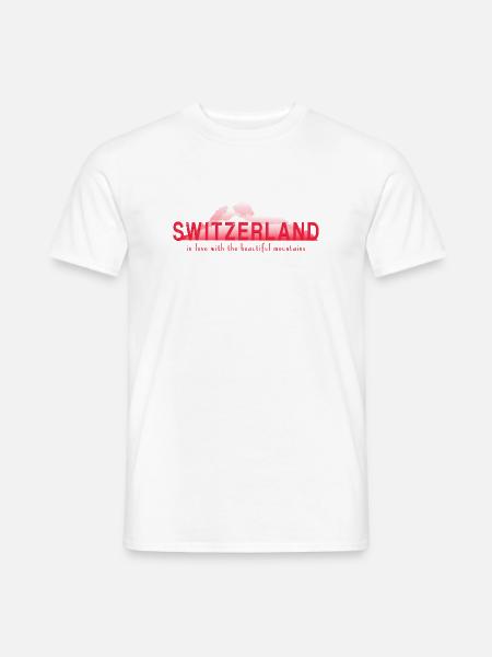 switzerland mountains - Männer T-Shirt - Weiß