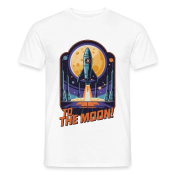 To The Moon - Men's T-Shirt - white - Front - AI Model Male 178 dark (178cm)