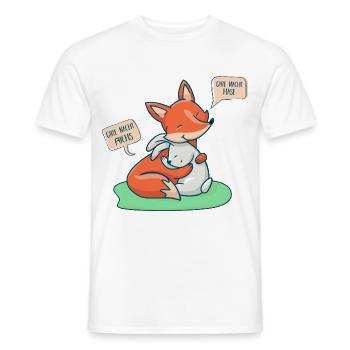 Da wo sich Fuchs und Hase 'Gute Nacht' sagen - Männer T-Shirt - Weiß - Vorne - AI Model Male 178 dark (178cm)