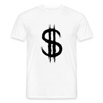 Dollarzeichen Dollar Geld Symbol - Männer T-Shirt - Weiß - Vorne - AI Model Male 178 dark (178cm)