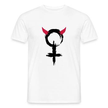 Teufel Frau Frauen Symbol - Männer T-Shirt - Weiß - Vorne - AI Model Male 178 dark (178cm)