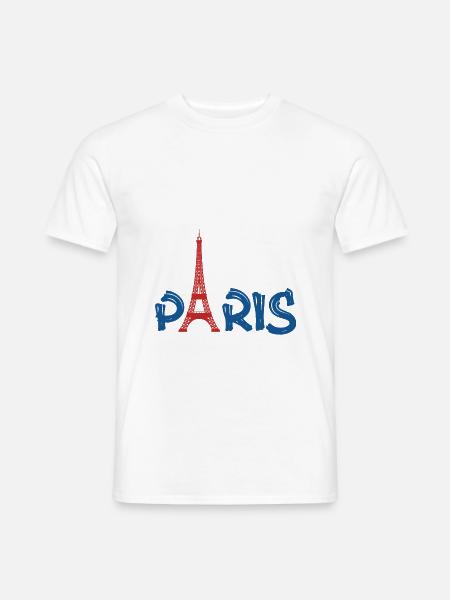 PARIS - Männer T-Shirt - Weiß