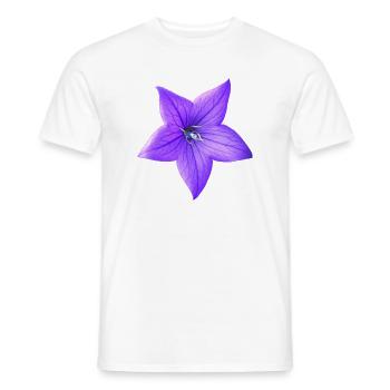 lila Blume - Männer T-Shirt - Weiß - Vorne - AI Model Male 178 dark (178cm)