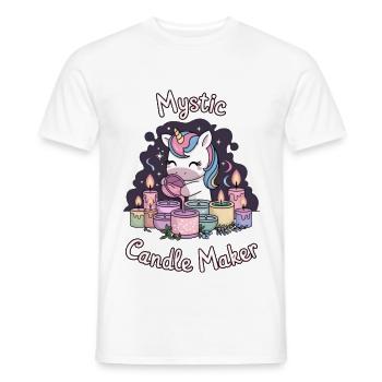 Fabricant de bougies mystiques. - T-shirt homme - blanc - Devant - AI Model Male 178 dark (178cm)