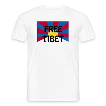 free tibet - Männer T-Shirt - Weiß - Vorne - AI Model Male 178 dark (178cm)