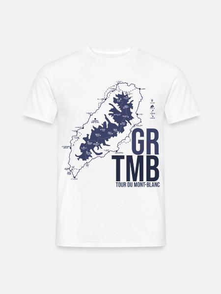 Tour du Mont Blanc GR TMB Trek Randonnée Alpes - T-shirt homme - blanc