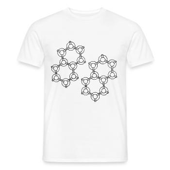 Conception Hexa - T-shirt homme - blanc - Devant - AI Model Male 178 dark (178cm)