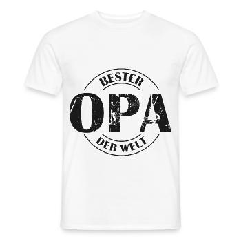 Bester Opa der Welt - Männer T-Shirt - Weiß - Vorne - AI Model Male 178 dark (178cm)