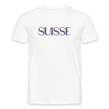 SCHWEIZ. LAND. GENF. HUMOR. LAND. FLAGGE - Männer T-Shirt - Weiß - Vorne - AI Model Male 178 dark (178cm)