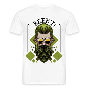 Beer‘d Bier Brauen Bart Wortspiel Brauer Geschenk - Männer T-Shirt - Weiß - Vorne - AI Model Male 178 dark (178cm)