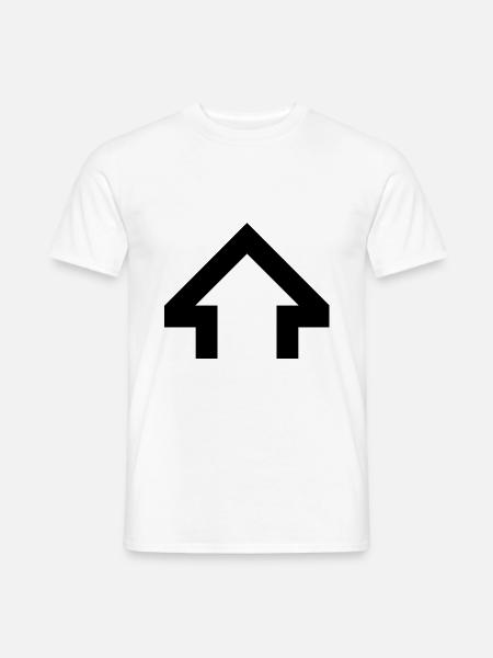 Pfeil nach oben - Männer T-Shirt - Weiß