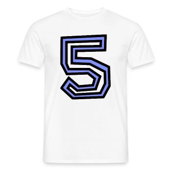 5. 5 YEARS - Men's T-Shirt - white - Front - AI Model Male 178 dark (178cm)
