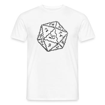 D20 Würfel - Männer T-Shirt - Weiß - Vorne - AI Model Male 178 dark (178cm)