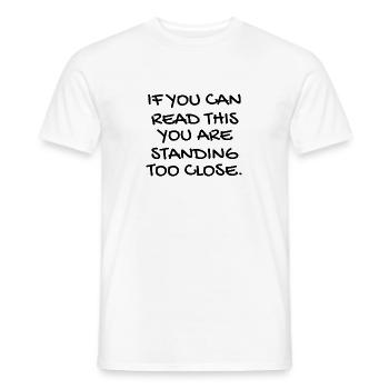 Face mask funny saying - funny sayings - Men's T-Shirt - white - Front - AI Model Male 178 dark (178cm)