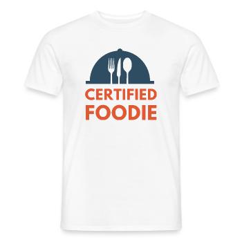 Food Lover Food Foodie certifié - T-shirt homme - blanc - Devant - AI Model Male 178 dark (178cm)