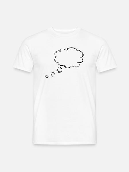 Gedankenblase anpassbar mit Sätze oder Wörter - Männer T-Shirt - Weiß