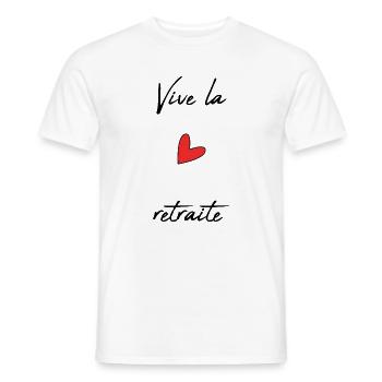RETIREMENT. RETIREMENT. RETIRED. RETIREMENT - Men's T-Shirt - white - Front - AI Model Male 178 dark (178cm)