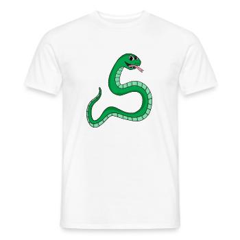 Schlange - Männer T-Shirt - Weiß - Vorne - AI Model Male 178 dark (178cm)