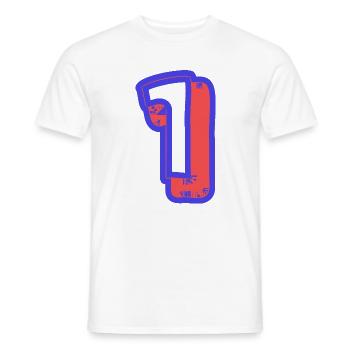 1. 1 JAHR. 1. JAHRESTAG. 1 JAHR GEBURTSTAG - Männer T-Shirt - Weiß - Vorne - AI Model Male 178 dark (178cm)