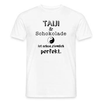 taiji und schokolade - Männer T-Shirt - Weiß - Vorne - AI Model Male 178 dark (178cm)