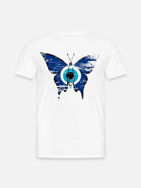Nazar Schmetterling used - Männer T-Shirt - Weiß