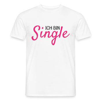 Ich bin Single - Männer T-Shirt - Weiß - Vorne - AI Model Male 178 dark (178cm)