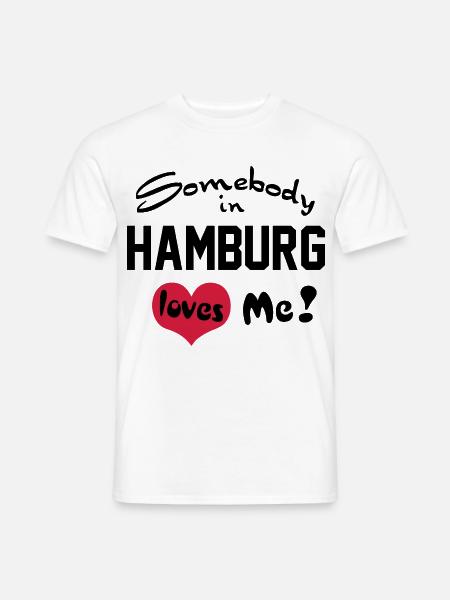 hamburg - Männer T-Shirt - Weiß