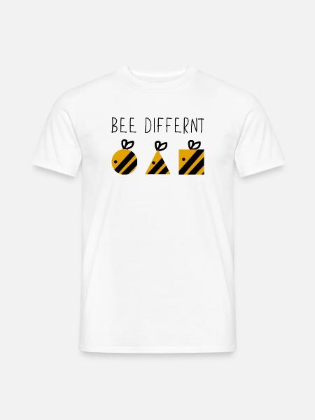 Bee different Bienen Imker Lustig Witzig Biene - Männer T-Shirt - Weiß