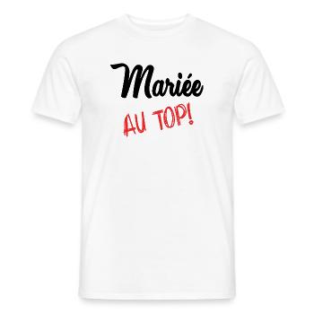 FUTURE MARIEE - T-shirt homme - blanc - Devant - AI Model Male 178 dark (178cm)