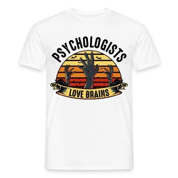 psychologist - Men's T-Shirt - white - Front - AI Model Male 178 dark (178cm)