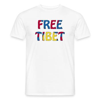 free tibet - Männer T-Shirt - Weiß - Vorne - AI Model Male 178 dark (178cm)