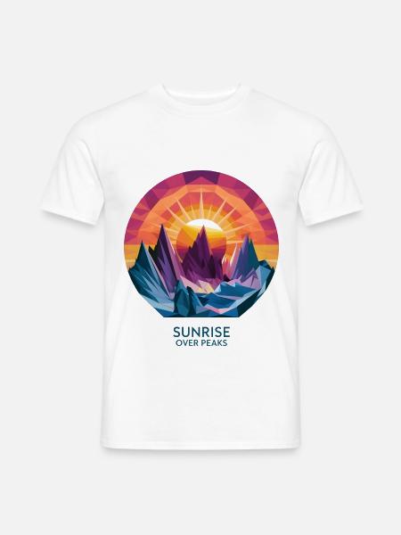 Sunrise Over Peaks - Men's T-Shirt - white