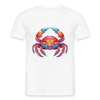 Krabbe buntes Aquarell Cartoon Kawaii Tier - Männer T-Shirt - Weiß - Vorne - AI Model Male 178 dark (178cm)