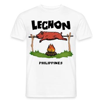 Lechon Philippines Cochon de lait Cebu Manille Cadeau - T-shirt homme - blanc - Devant - AI Model Male 178 dark (178cm)